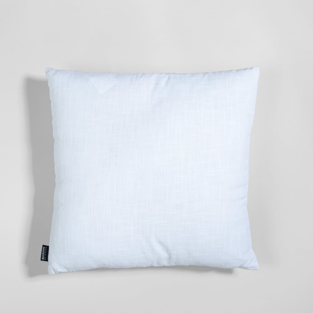 Housse de coussin en coton biologique écru motifs fleurs multicolores, 40x40 cm — vue 3