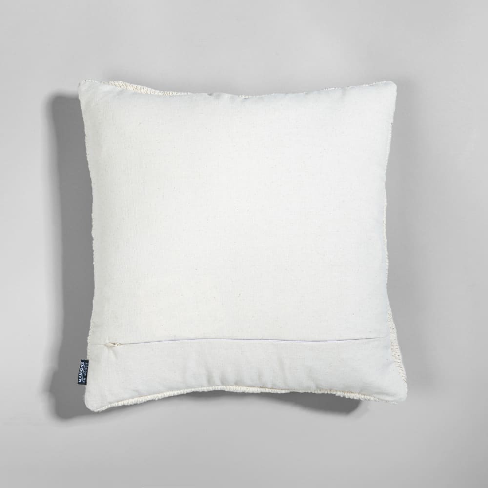 Coussin en coton motif en crochet blanc, 40x40 cm — vue 3