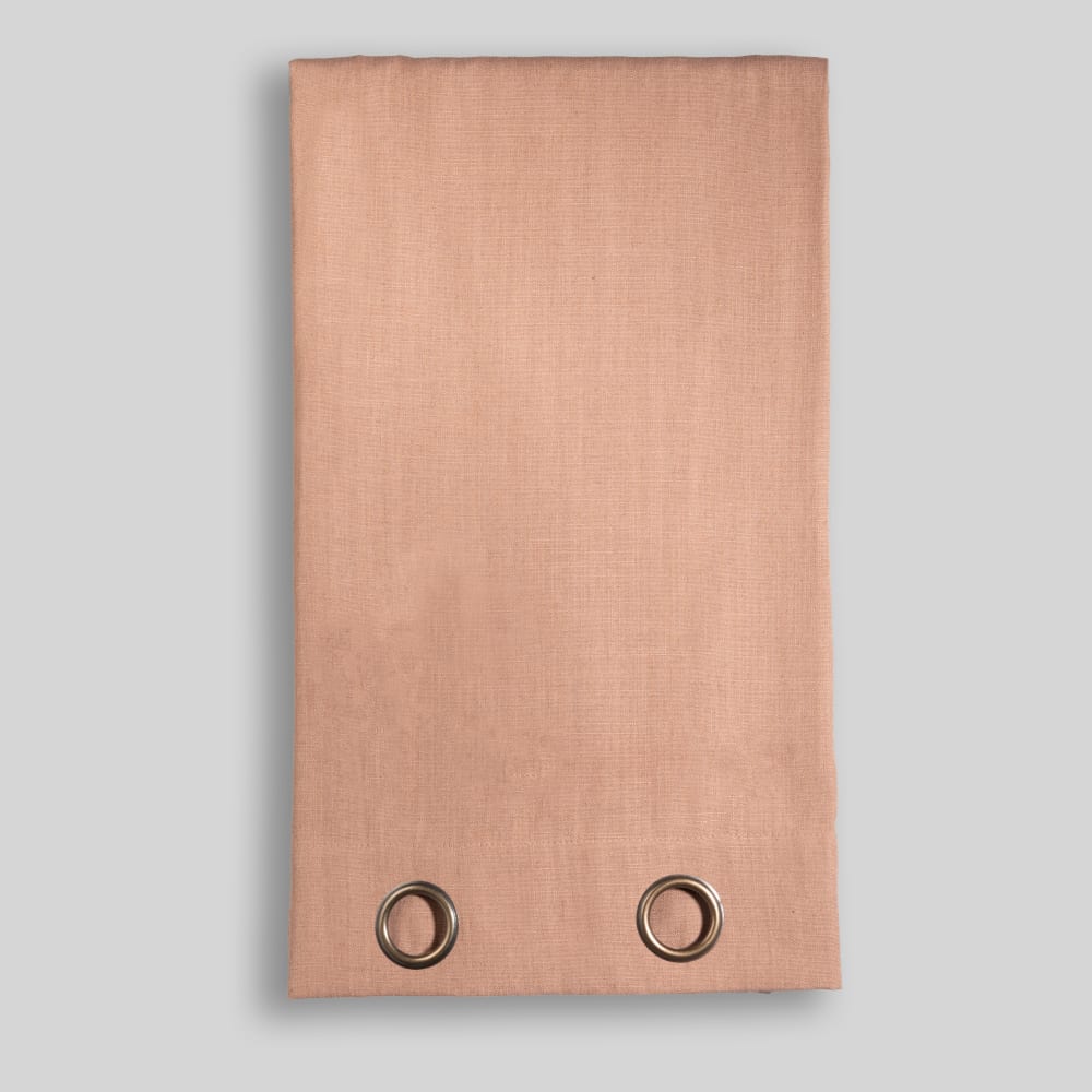 Rosa Ösenvorhang aus recyceltem Polyester, 140 x 250 cm (einzeln