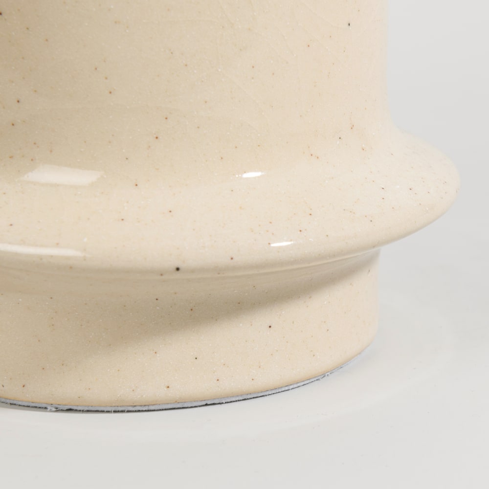 Lampe en grès et abat-jour blanc cassé — vue 3