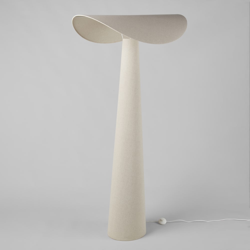 Lampadaire et abat-jour beige crème, H178 cm — vue 4