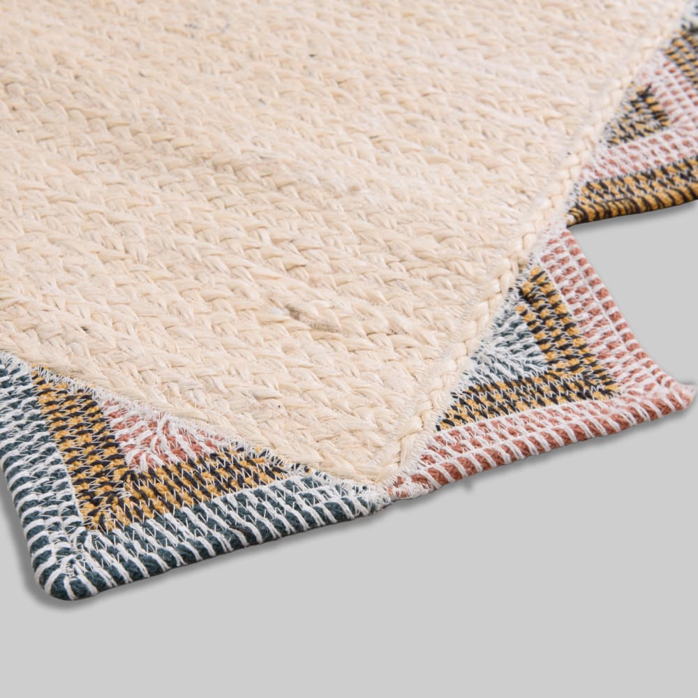 Tapis en jute et coton multicolore, 90x150 cm — vue 3