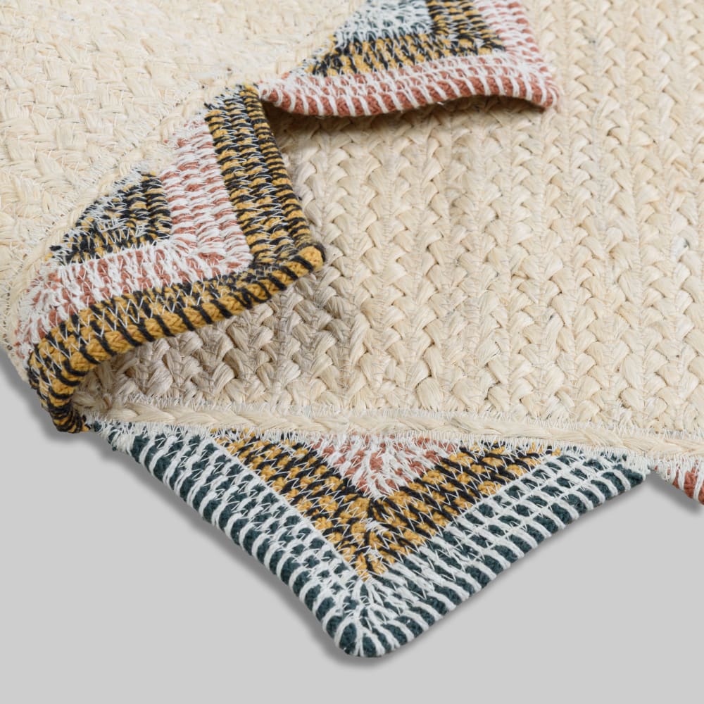 Tapis en jute et coton multicolore, 90x150 cm — vue 4