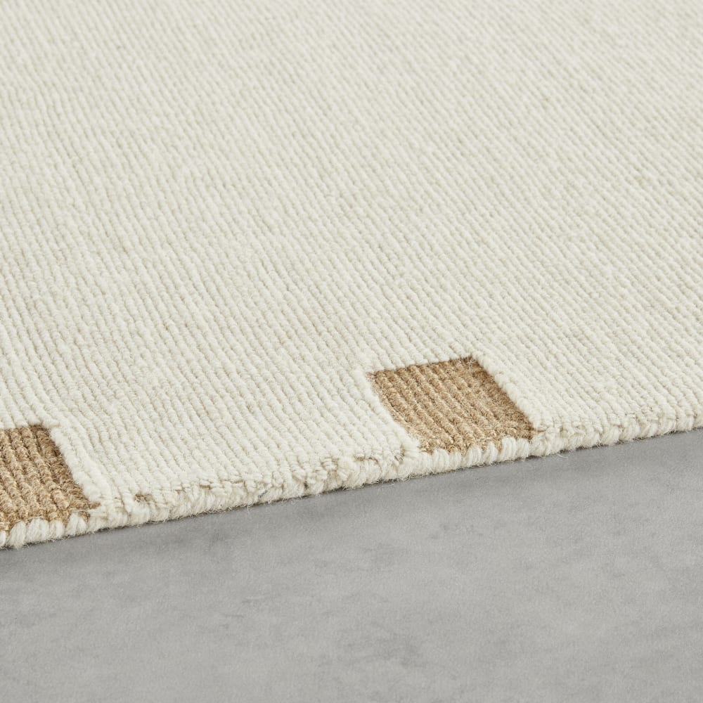 Tapis en laine tuftée et jute beige et écru, 160x230 cm — vue 4