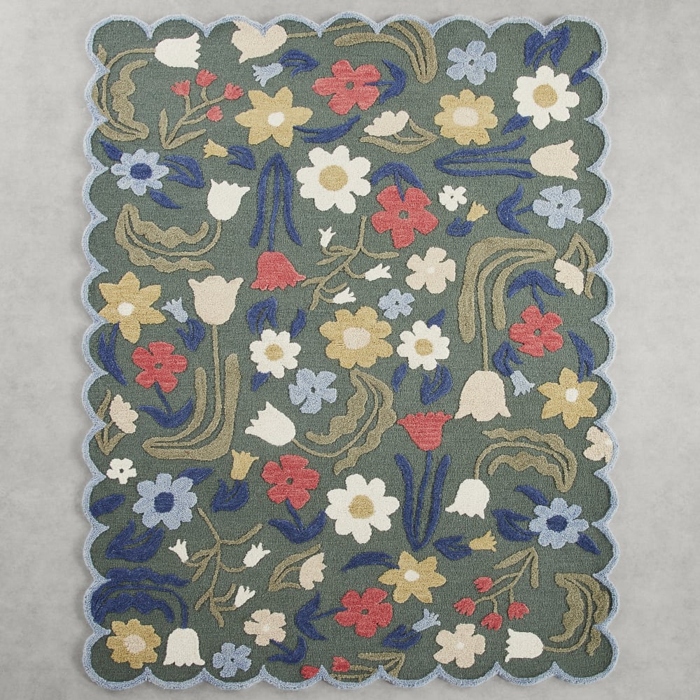 Tapis en laine motif floral multicolore, 160x230 cm — vue 3