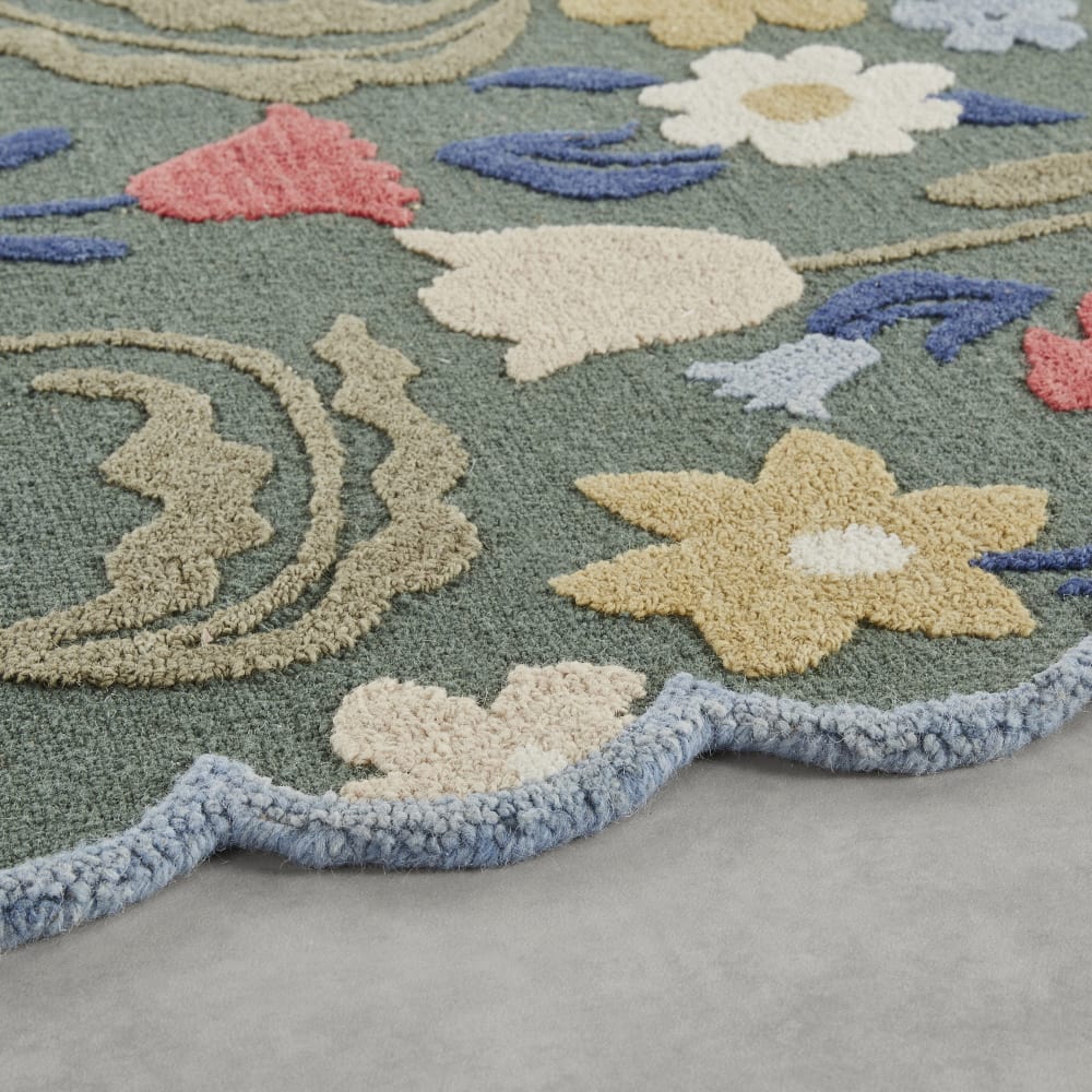 Tapis en laine motif floral multicolore, 160x230 cm — vue 4
