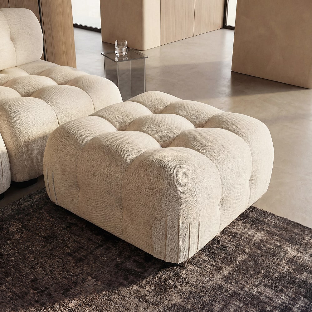 Pouf beige sable