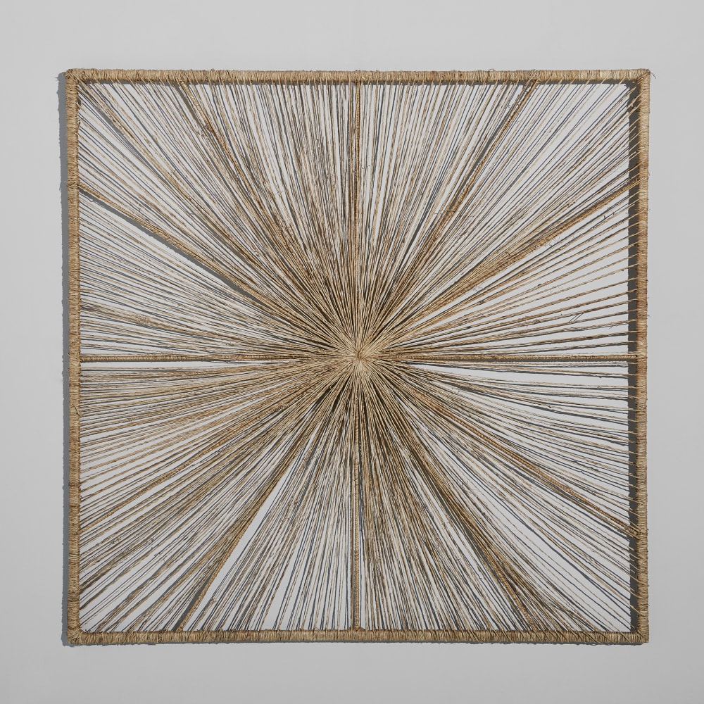 Déco murale carrée en jute, 100x100 cm — vue 3