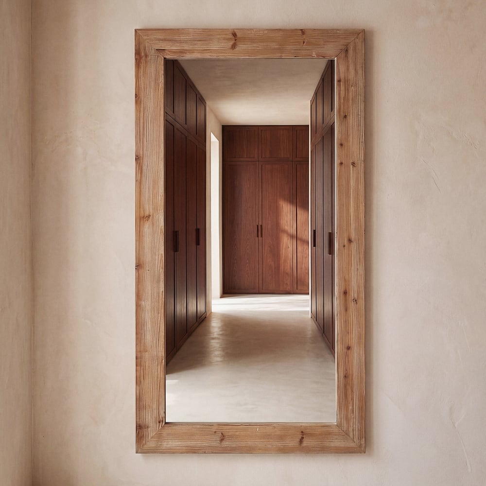 Grand miroir rectangulaire - bois