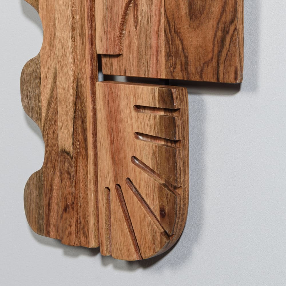 Déco murale géométrique en bois d'acacia, 30x60 cm — vue 3