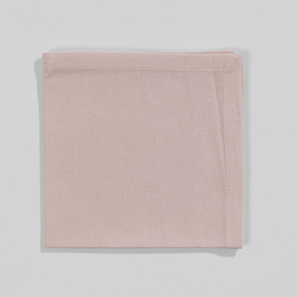 Baumwollservietten in Grün, Blau, Rosa und Ecru, 30x30 cm (x4) -