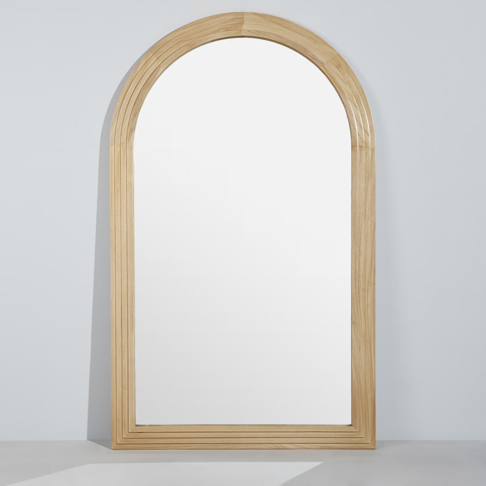 Miroir arche en bois de paulownia, 110x180 cm