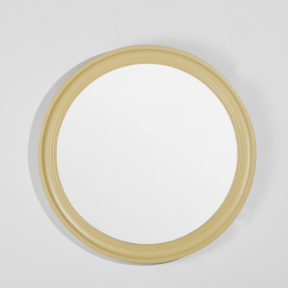 miroir rond en bois d'eucalyptus