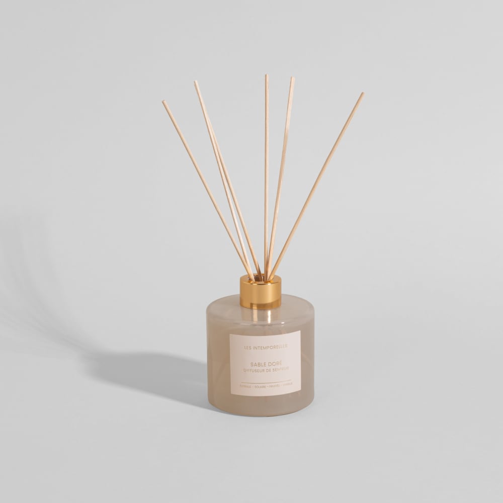200-ml-Glasdiffusor mit Duftstäbchen, Duftrichtung „Goldener