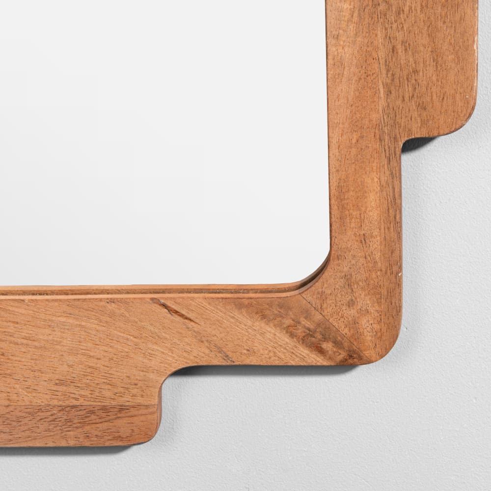 Rechteckiger Spiegel aus Mangoholz, 45 x 90 cm - Maisons Du Monde