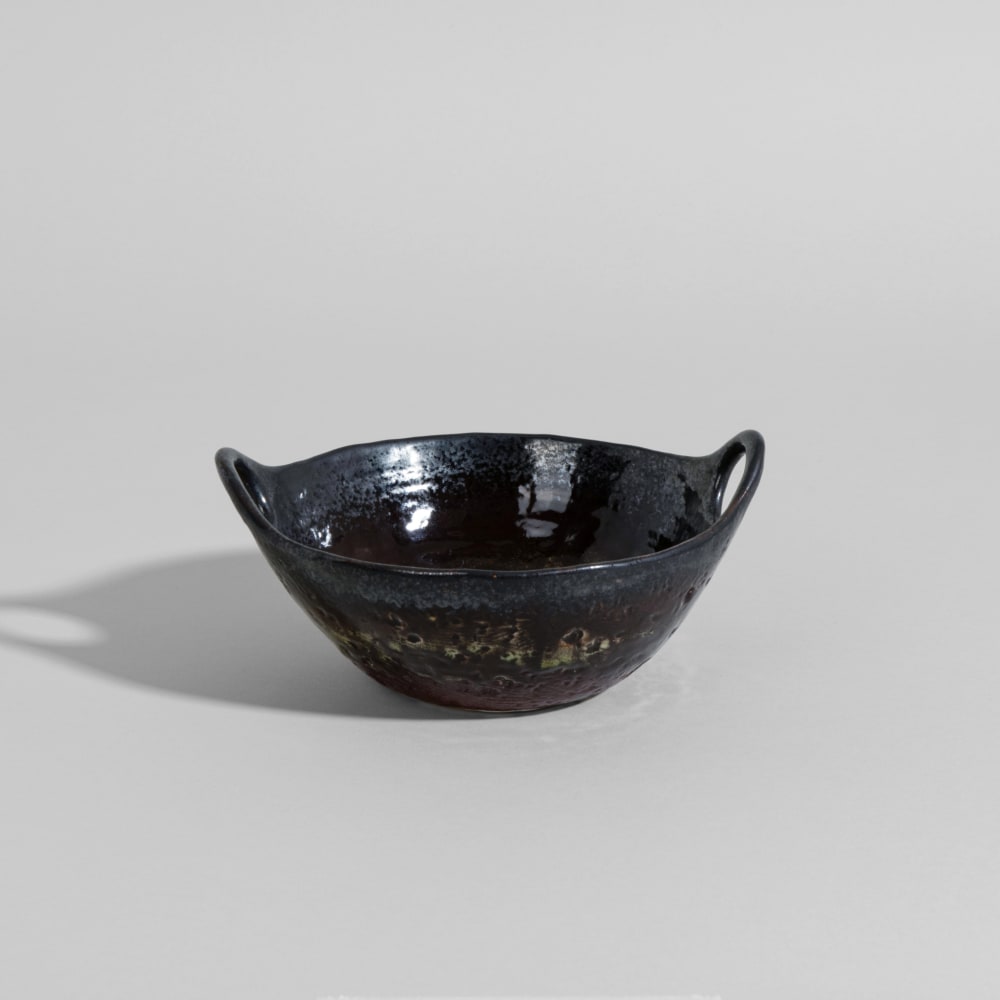 Coupe décorative en grès vert, L20 cm — Beyit