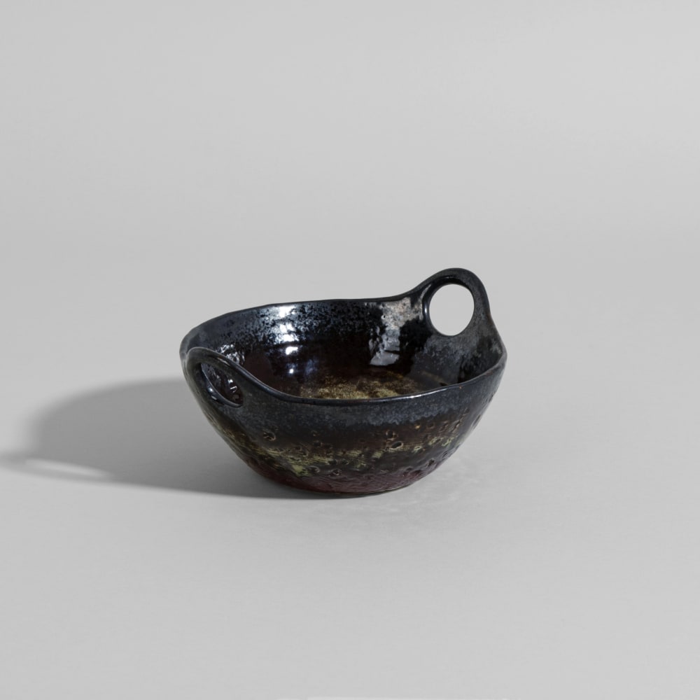 Coupe décorative en grès vert, L20 cm — vue 3