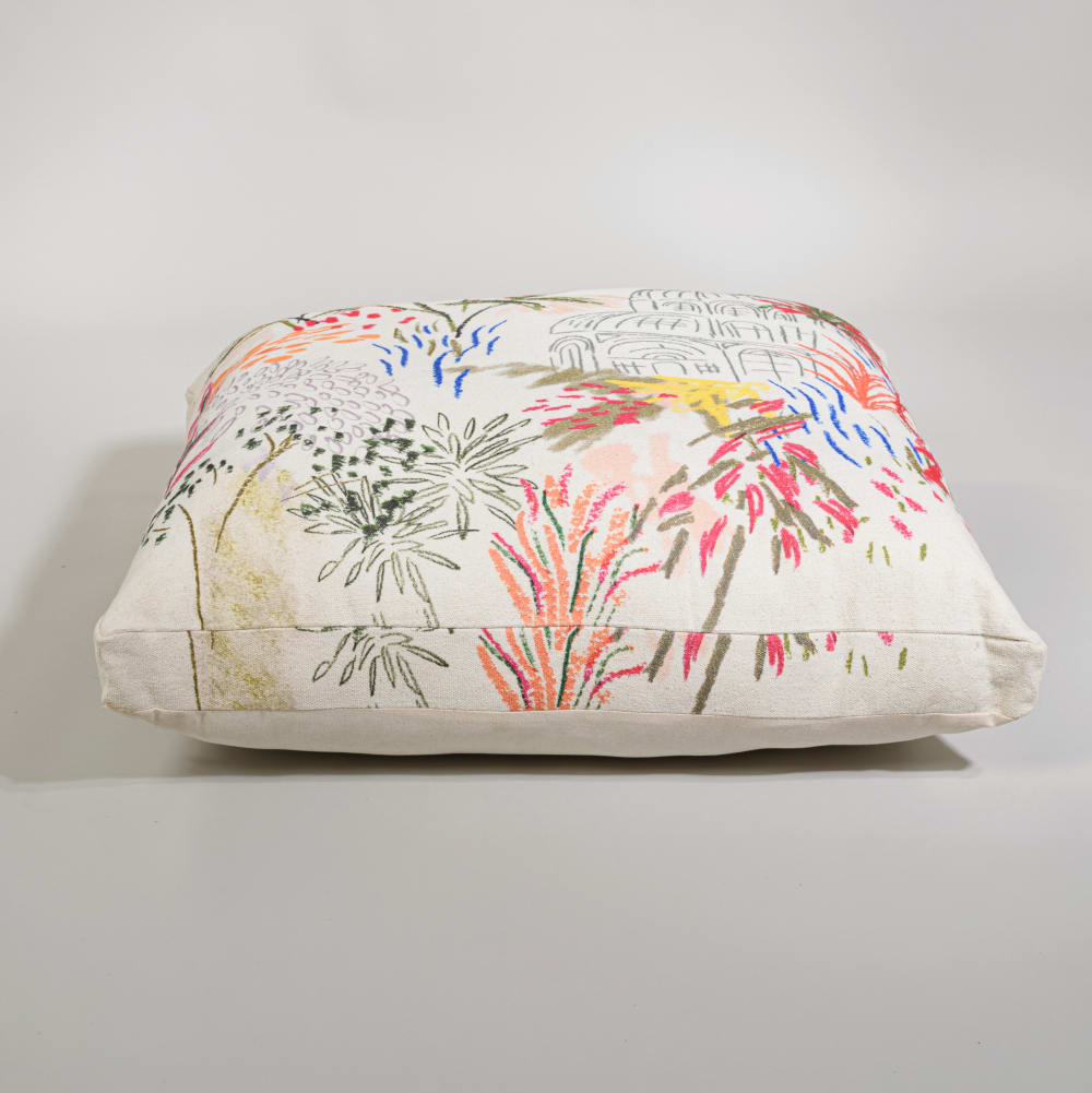 Coussin de sol motif multicolore