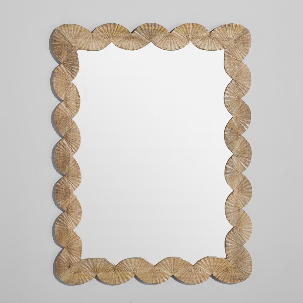 Miroir rectangulaire en bois de manguier, 90x120 cm