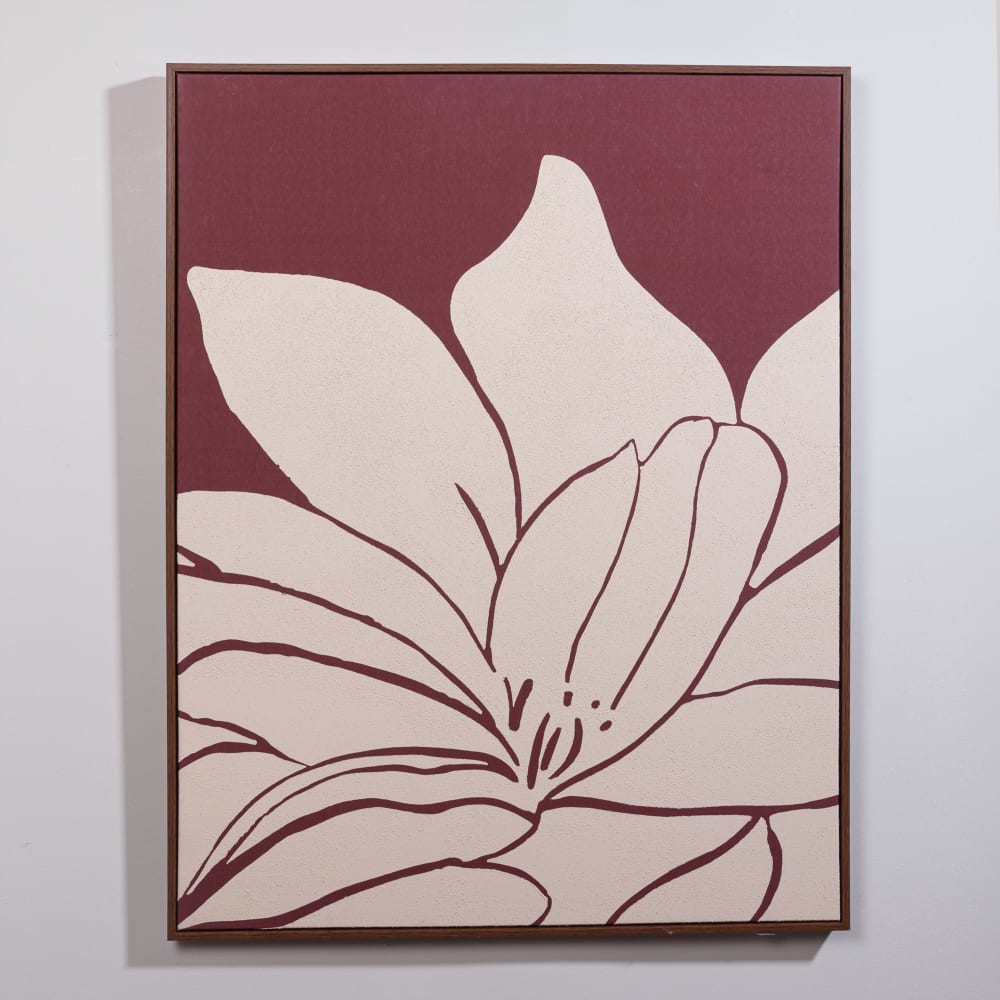 Toile imprimée et peinte - fleur