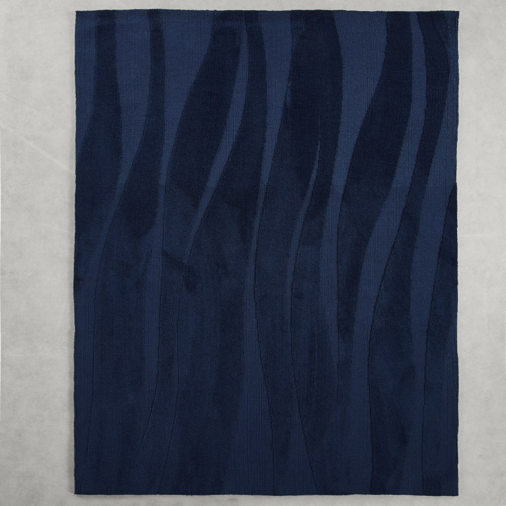 Tapis tufté et noué bleu, 160x230 cm — vue 3