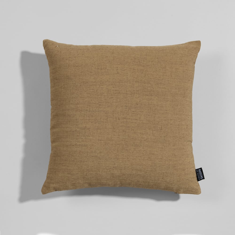Coussin uni vert olive, 40x40 cm — Beyit