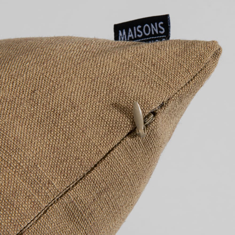 Coussin uni vert olive, 40x40 cm — vue 3