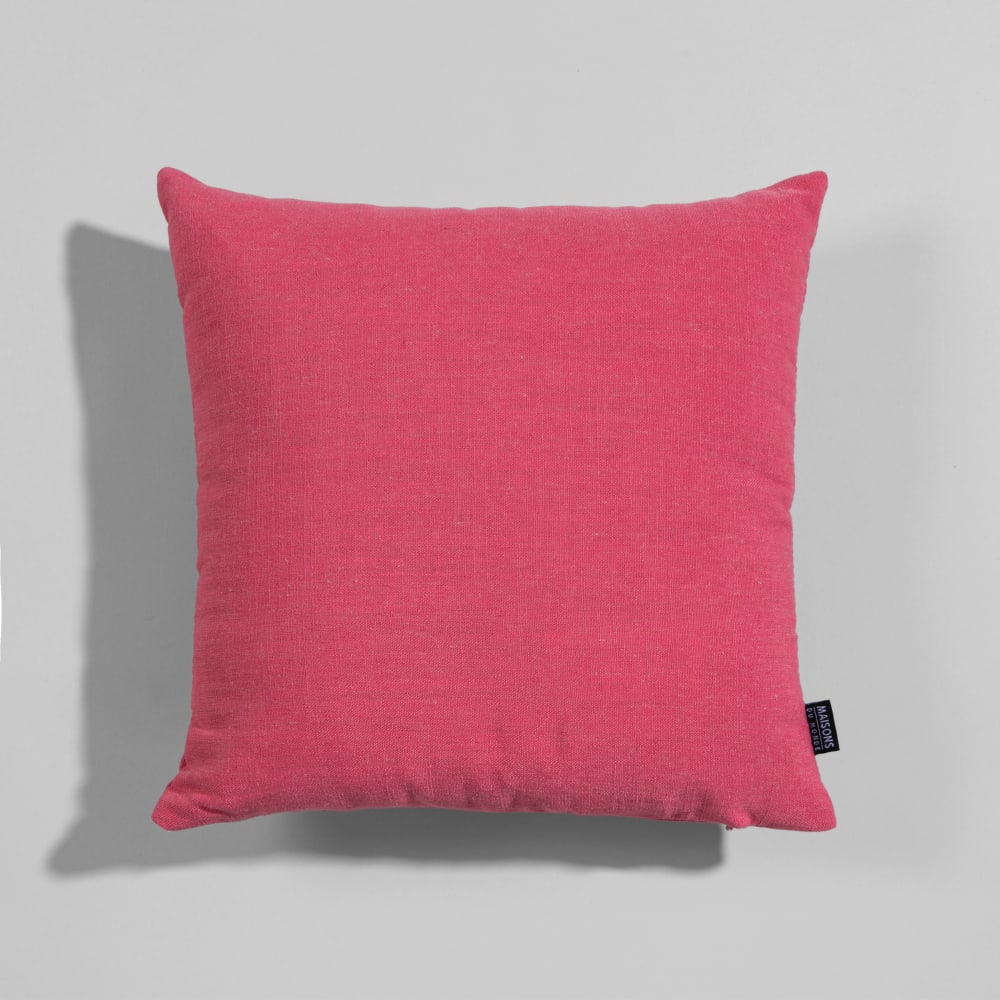 Coussin uni rose vif, 40x40 cm