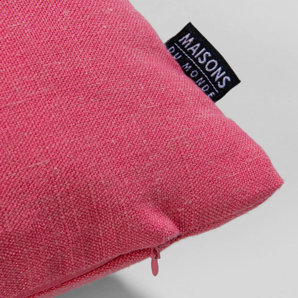 Coussin uni rose vif, 40x40 cm — vue 3