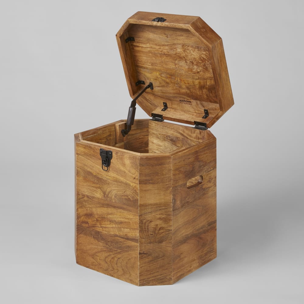 Malle de rangement en bois de manguier — vue 4