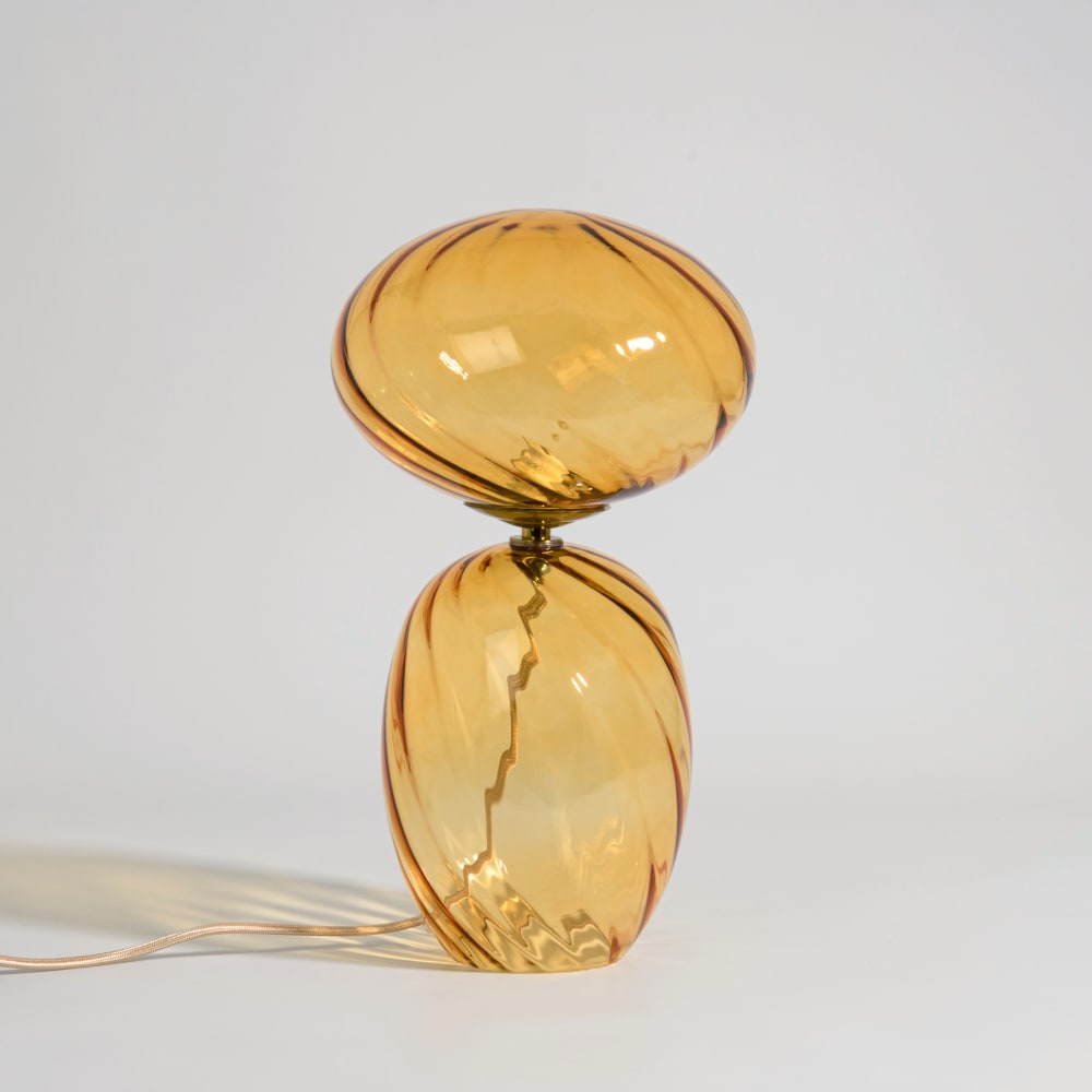 lampe en verre strié