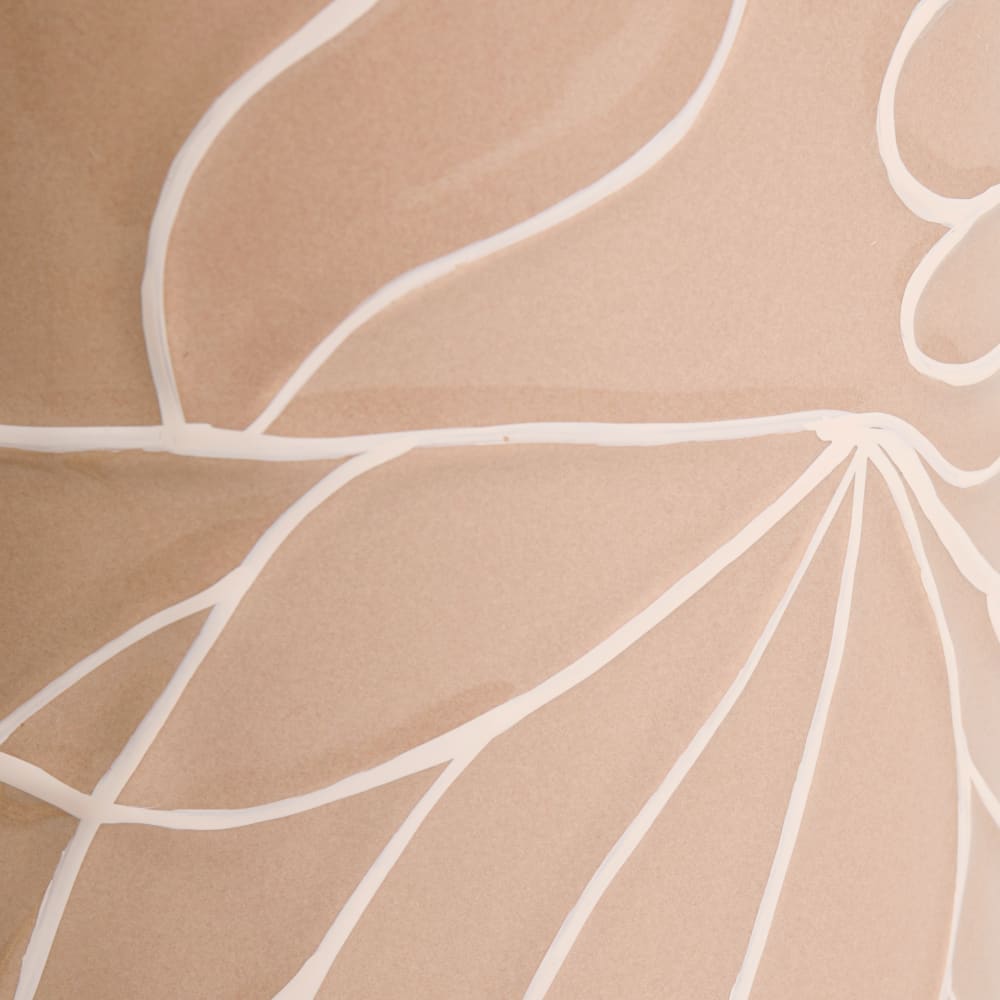 Lampe en grès et abat-jour beige crème — vue 4