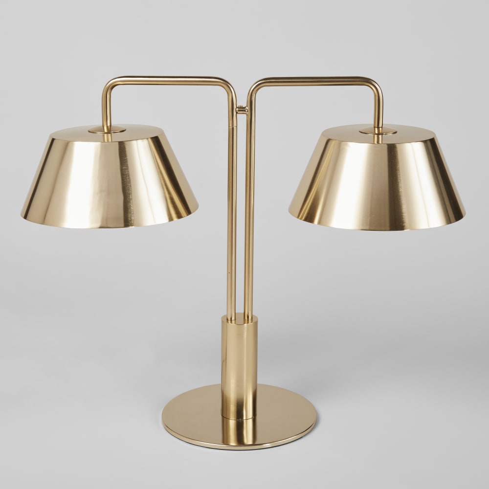 Lampe mit 2 vergoldeten Stahllampenschirmen - Maisons Du Monde