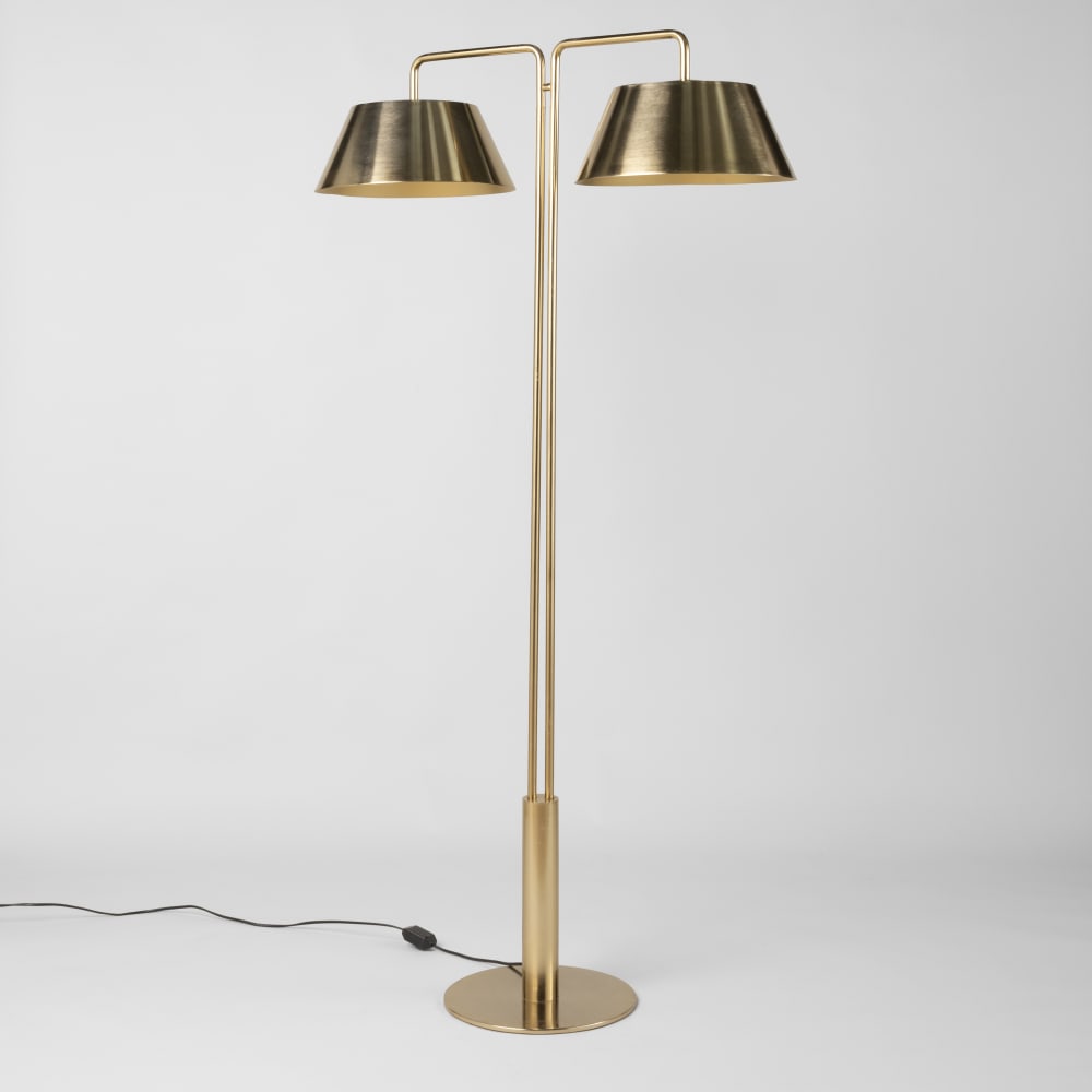 Lampadaire en acier doré, H165 cm — vue 3