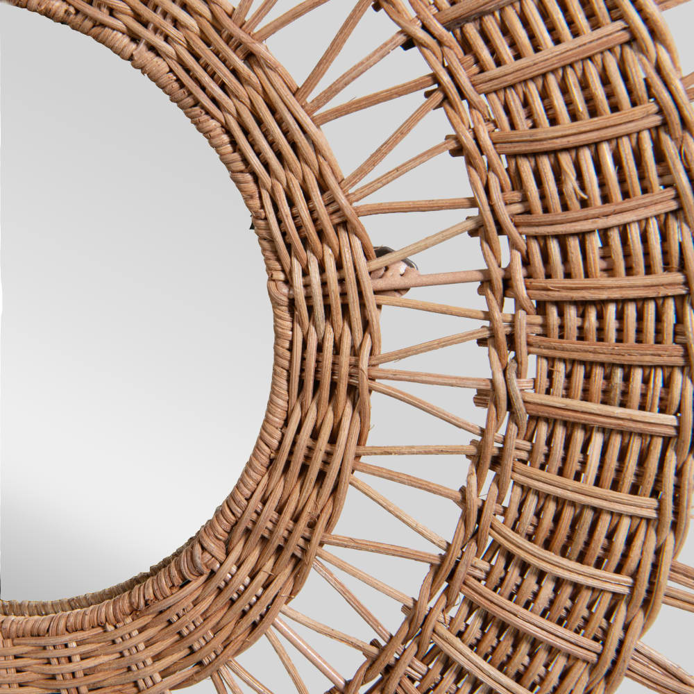 Miroir rond en rotin, Ø55 cm — vue 3