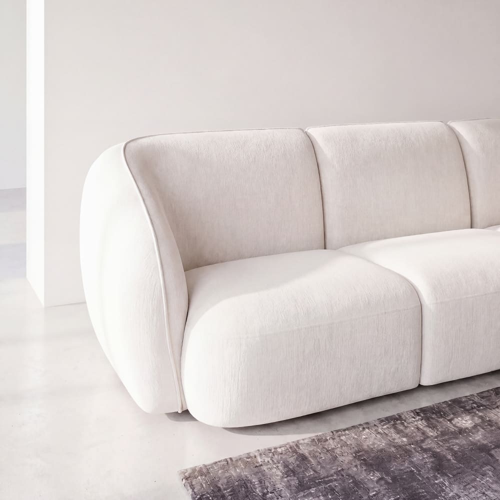 Accoudoir gauche pour canapé modulable beige - 92 cm Accoudoir gauche pour canapé modulable beige - 92 cm