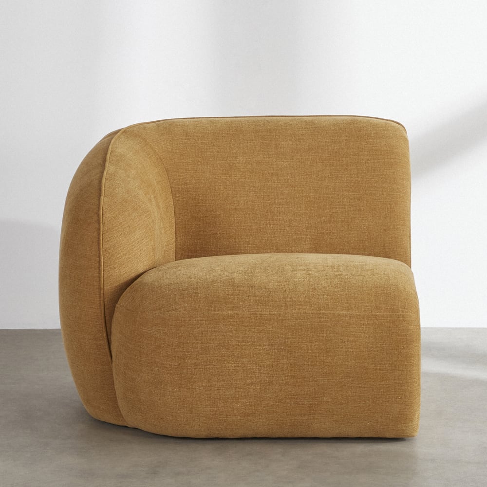 Accoudoir gauche pour canapé modulable ocre - 92 cm