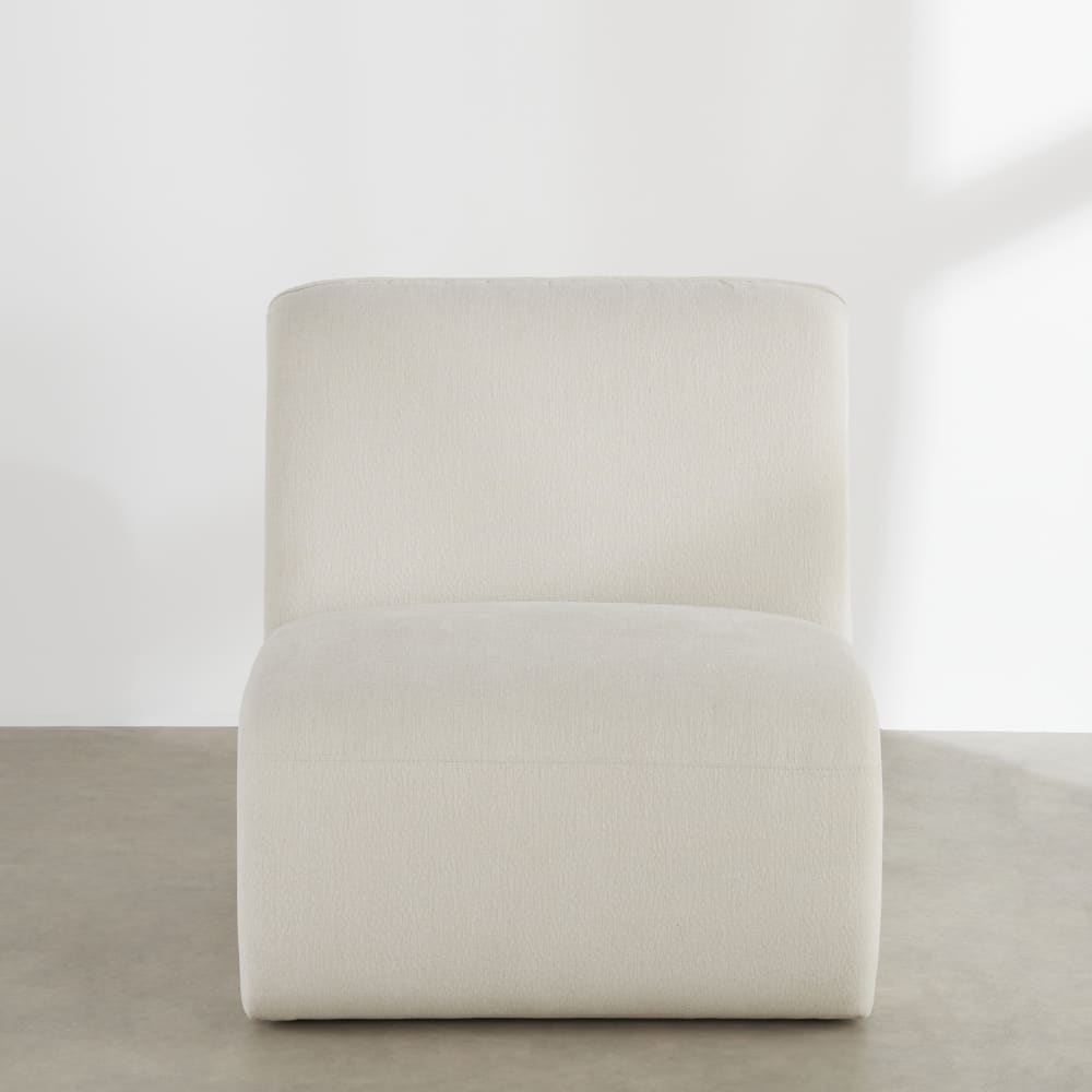 Beigefarbene 1-Sitzer-Chaiselongue für modulares Sofa - Maisons