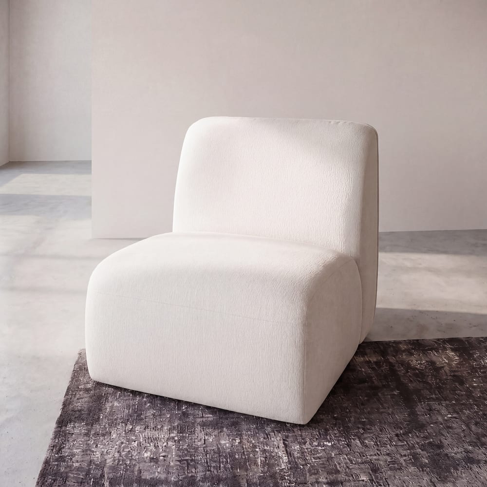 Chauffeuse 1 place pour canapé modulable beige Chauffeuse 1 place pour canapé modulable beige