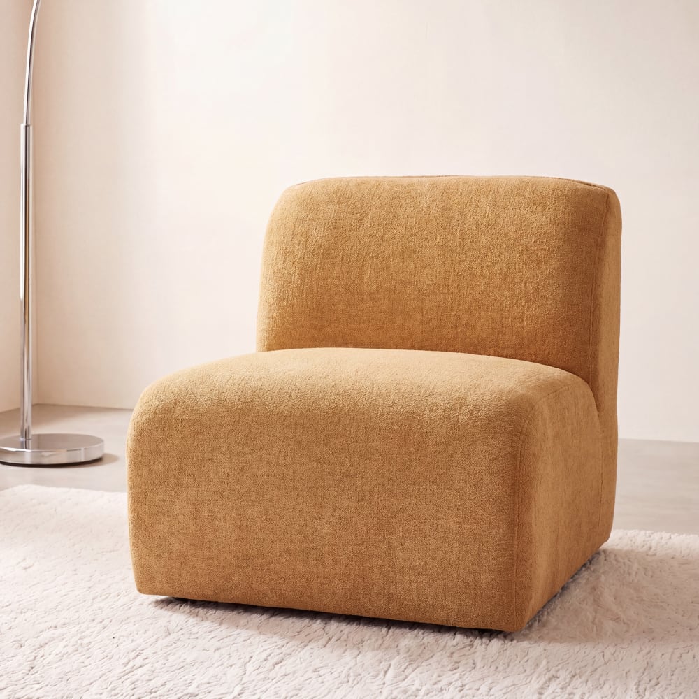 Chauffeuse 1 place pour canapé modulable ocre Chauffeuse 1 place pour canapé modulable ocre