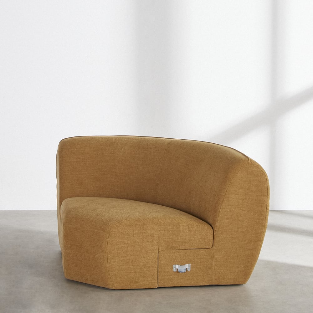 Angle pour canapé modulable ocre