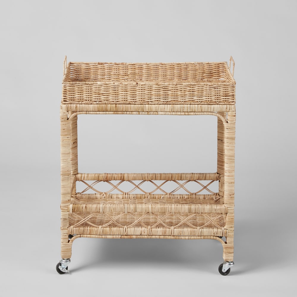 Rollwagen aus geflochtenem Rattan - Maisons Du Monde