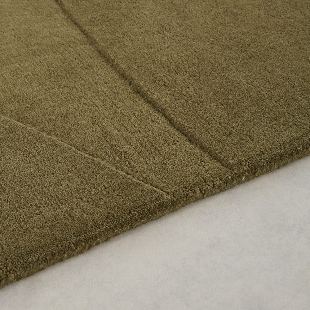 Tapis en laine tuftée vert kaki, 160x230 cm — vue 3