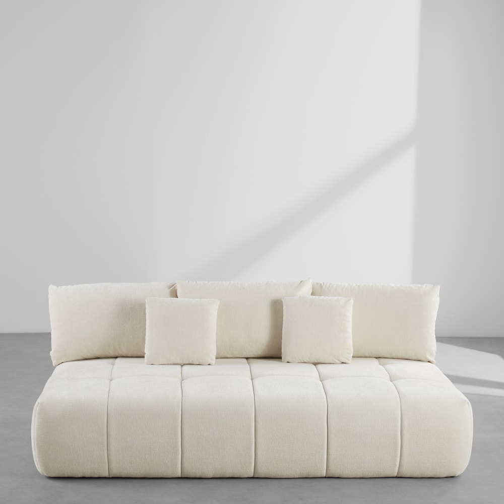 Canapé convertible 3 places beige