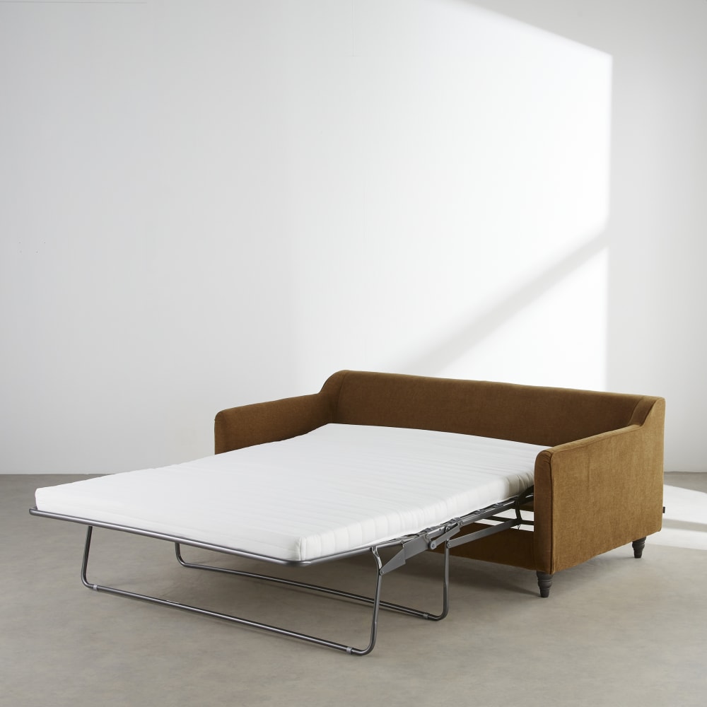 Canapé convertible 3 places en tissu coloris bronze — vue 4