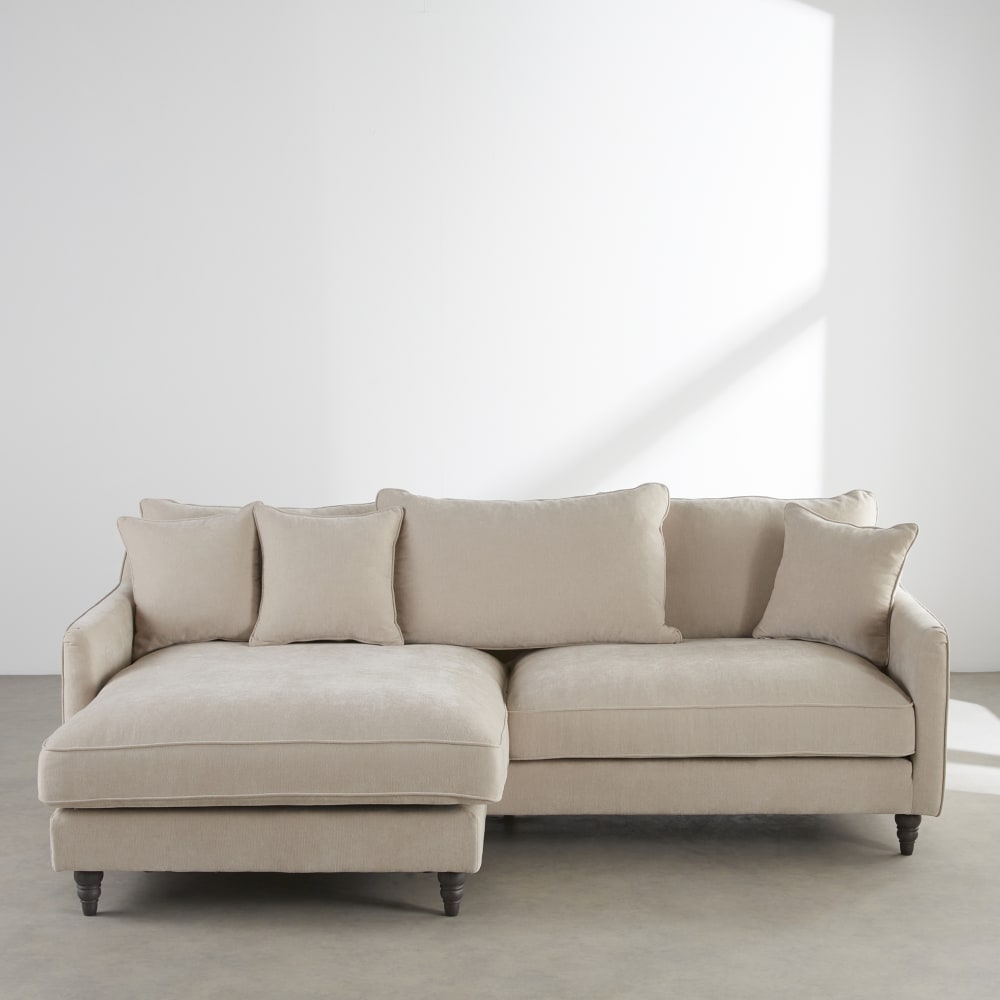 Canapé d'angle réversible 4/5 places beige Canapé d'angle réversible 4/5 places beige