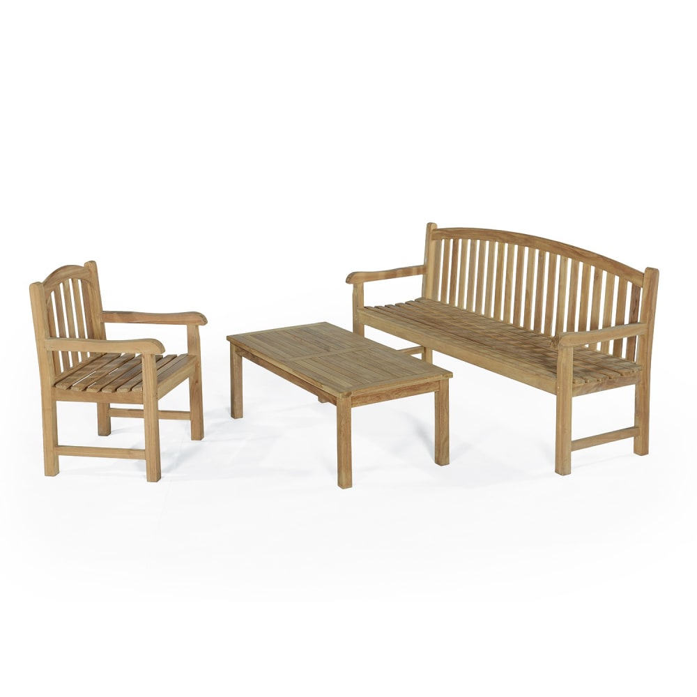 Salon de jardin 4/5 places en teck massif