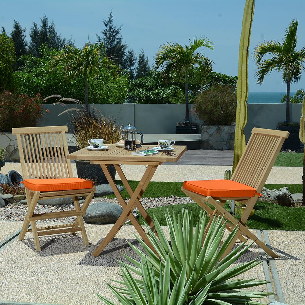 Salon de jardin 2 chaises en teck massif