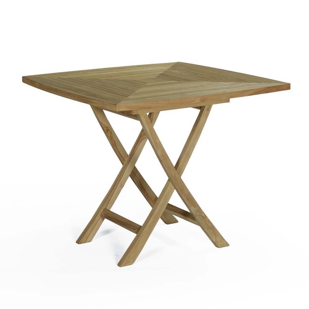 Table de jardin pliante en teck massif L90