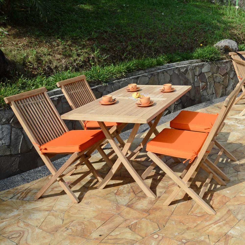Table de jardin pliante en teck massif L120 - Maisons du Monde